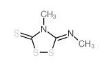 1,2,4-Dithiazolidine-3-thione,4-methyl-5-(methylimino)-结构式
