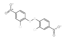 2-chloro-1-(2-chloro-4-nitro-phenyl)disulfanyl-4-nitro-benzene Structure