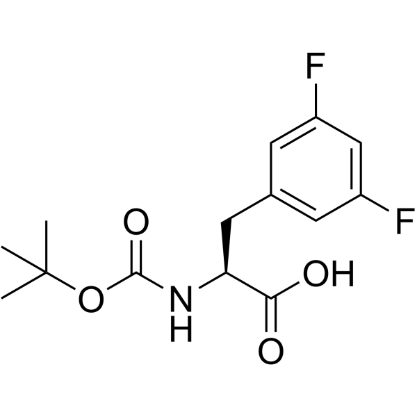 N-Boc-L-3,5-二氟苯丙氨酸结构式