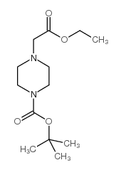 4-(2-乙氧基-2-氧代乙基)哌嗪-1-羧酸叔丁酯结构式