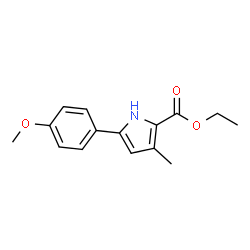 5-(4-甲氧基苯基)-3-甲基-1H-吡咯-2-羧酸乙酯结构式