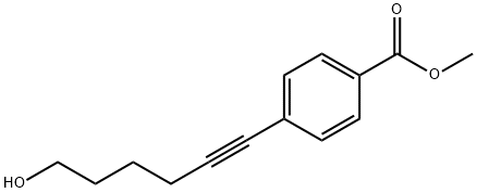 4-(6-羟基己-1-炔-1-基)苯甲酸甲酯结构式