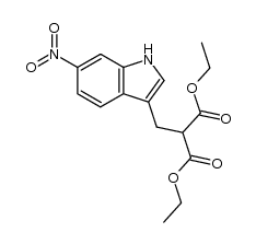 diethyl 2-(6-nitroindol-3-yl)methylmalonate结构式