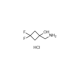 1-(Aminomethyl)-3,3-difluoro-cyclobutanol;hydrochloride Structure