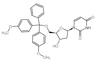 5'-O-(4,4'-二甲氧基三苯甲基)-2'-脱氧尿苷结构式