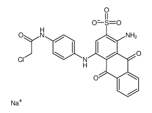 1-氨基-4-[4-(2-氯乙酰氨基)苯氨基]-9,10-二氢-9,10-二氧代蒽-2-磺酸钠盐结构式