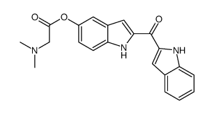 [2-(1H-indole-2-carbonyl)-1H-indol-5-yl] 2-(dimethylamino)acetate结构式