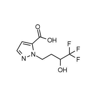 1-(4,4,4-Trifluoro-3-hydroxybutyl)-1H-pyrazole-5-carboxylicacid Structure