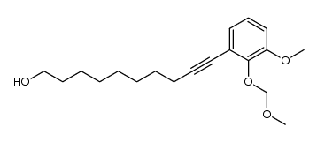10-[3'-methoxy-2'-(methoxymethoxy)phenyl]dec-9-yn-1-ol结构式