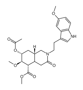 methyl 18-β-acetoxy-10,17-α-dimethoxy-3-oxo-2,3-seco-20-α-yohimbane-16-β-carboxylate Structure