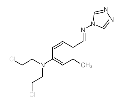 4H-1,2,4-Triazol-4-amine,N-[[4-[bis(2-chloroethyl)amino]-2-methylphenyl]methylene]-结构式