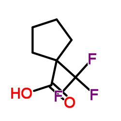 1-(Trifluoromethyl)cyclopentanecarboxylic acid structure