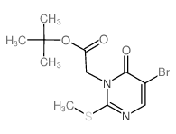 tert-Butyl (5-Bromo-2-(methylthio)-6-oxopyrimidin-1-yl)acetate structure