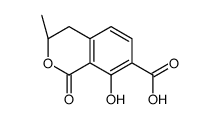 (R)-3,4-Dihydro-8-hydroxy-3-methyl-1-oxo-1H-2-benzopyran-7-carboxylic acid结构式