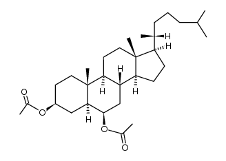 5α-cholestane-3β,6β-diol diacetate Structure