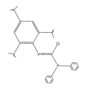 2-chloro-3,3-diphenyl-1-(2,4,6-tri-tert-butylphenyl)-1,3-diphosphapropene结构式