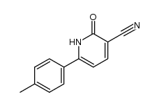 2-oxo-6-p-tolyl-1,2-dihydro-pyridine-3-carbonitrile结构式