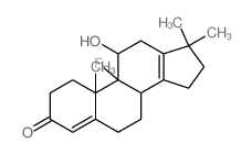9-fluoro-11-hydroxy-10,17,17-trimethyl-2,6,7,8,11,12,15,16-octahydro-1H-cyclopenta[a]phenanthren-3-one结构式