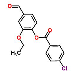 2-Ethoxy-4-formylphenyl 4-chlorobenzoate结构式