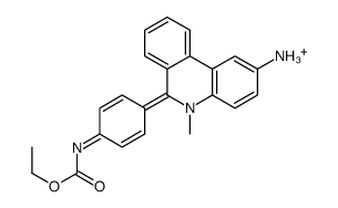 ethyl N-[4-(2-amino-5-methylphenanthridin-5-ium-6-yl)phenyl]carbamate结构式
