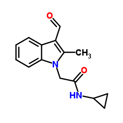 N-Cyclopropyl-2-(3-formyl-2-methyl-1H-indol-1-yl)acetamide Structure