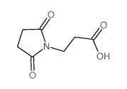1-Pyrrolidinepropanoicacid, 2,5-dioxo- Structure