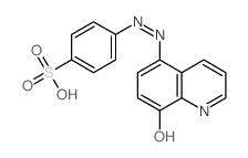 Benzenesulfonic acid, 4-[2-(8-hydroxy-5-quinolinyl)diazenyl]- Structure