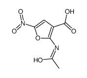 2-acetamido-5-nitrofuran-3-carboxylic acid结构式