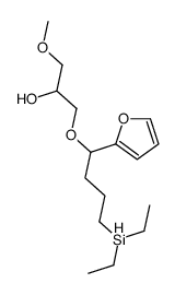 1-[4-diethylsilyl-1-(furan-2-yl)butoxy]-3-methoxypropan-2-ol结构式