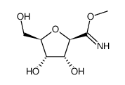β-D-ribofuranosyl-1-carboximidic acid methyl ester Structure