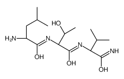 (2R)-2-amino-N-[(2R,3S)-1-[[(2R)-1-amino-3-methyl-1-oxobutan-2-yl]amino]-3-hydroxy-1-oxobutan-2-yl]-4-methylpentanamide结构式