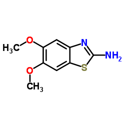 5,6-二甲氧基-1,3-苯并噻唑-2-胺结构式