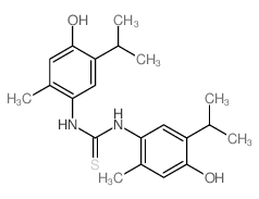 1,3-bis(4-hydroxy-2-methyl-5-propan-2-yl-phenyl)thiourea结构式