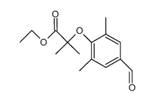 2-(4-FORMYL-2,6-DIMETHYL-PHENOXY)-2-METHYL-PROPIONIC acid ethyl ester Structure