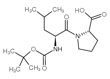 丁氧羰基-亮氨酰-羟基化脯氨酸结构式