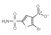 5-溴-4-硝基噻吩-2-磺酰胺结构式