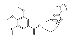 (1R,3R,5S,6R)-8-Methyl-3-[(3,4,5-trimethoxybenzoyl)oxy]-8-azabicy clo[3.2.1]oct-6-yl 1-methyl-1H-pyrrole-2-carboxylate Structure