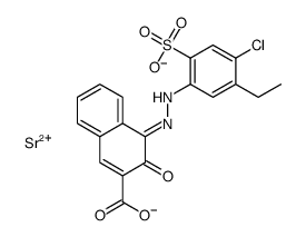 strontium 4-[(4-chloro-5-ethyl-2-sulphonatophenyl)azo]-3-hydroxy-2-naphthoate (1:1)结构式