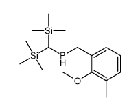 bis(trimethylsilyl)methyl-[(2-methoxy-3-methylphenyl)methyl]phosphane Structure