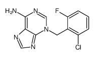 3-[(2-chloro-6-fluorophenyl)methyl]purin-6-amine结构式