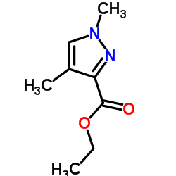 1,4-二甲基-1H-吡唑-3-羧酸乙酯结构式