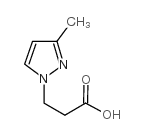 3-(3-甲基-1H-吡唑-1-基)丙酸结构式
