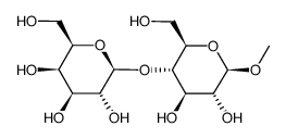 甲基 4-O-(β-D-吡喃半乳糖基)-D-吡喃葡糖苷结构式