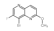 8-Bromo-7-fluoro-2-methoxy-1,5-naphthyridine structure