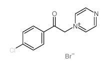 Pyrazinium,1-[2-(4-chlorophenyl)-2-oxoethyl]-, bromide (1:1) Structure