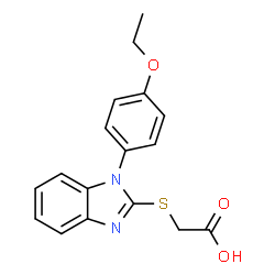 {[1-(4-乙氧基苯基)-1H-苯并咪唑-2-基]硫基}乙酸结构式