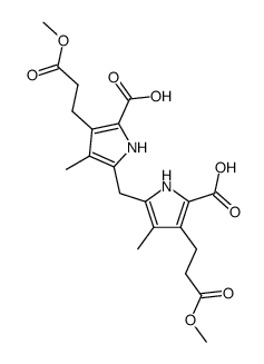 4,4'-bis-(2-methoxycarbonylethyl)-3,3'-dimethylpyrromethane-5,5'-dicarboxylic acid结构式