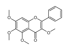 3,5,6,7-tetramethoxy-2-phenylchromen-4-one Structure