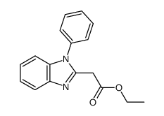 (1-phenyl-1H-benzoimidazol-2-yl)-acetic acid ethyl ester Structure