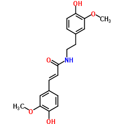 N-反式-阿魏酰-3-甲氧基酪胺结构式